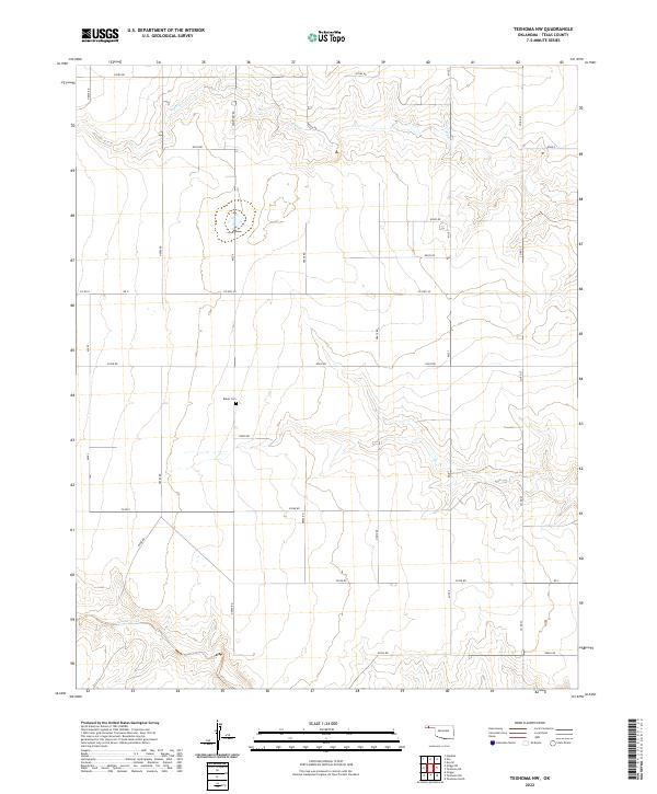 Texhoma NW, OK — USGS 7.5-minute topo (2022)
