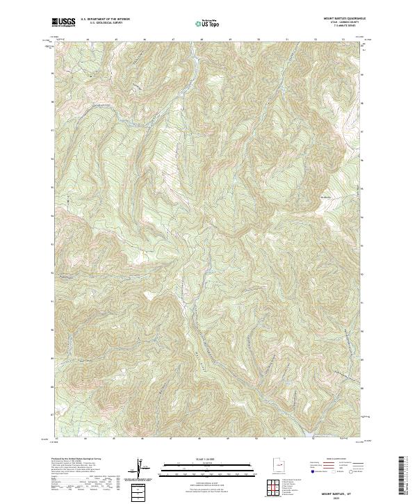 Mount Bartles, UT — USGS 7.5-minute topo (2023)