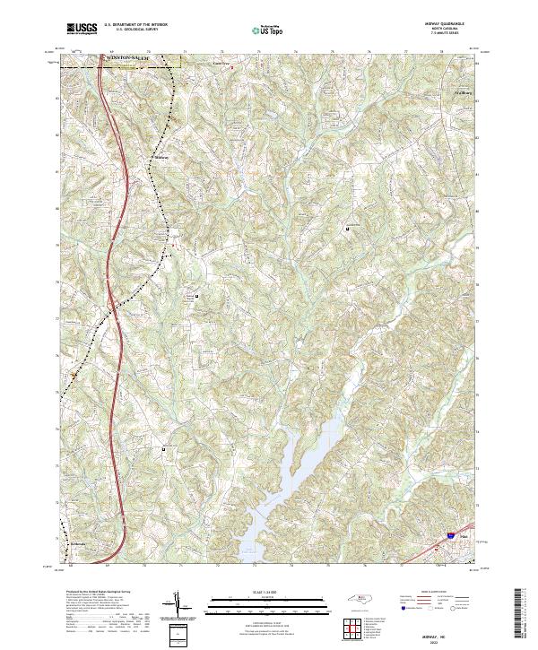 Midway, NC — USGS 7.5-minute topo (2022)