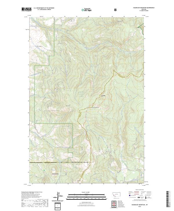 Sugarloaf Mountain, MT — USGS 7.5-minute topo (2024)