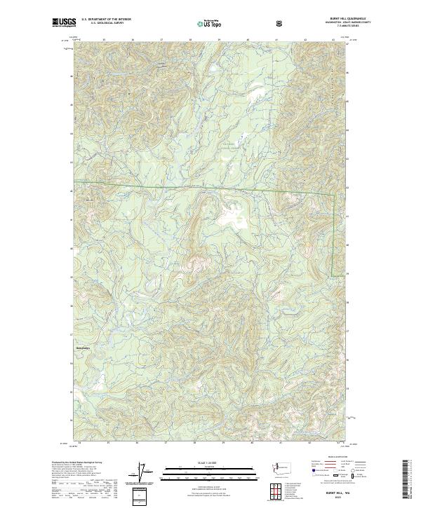 Burnt Hill, WA — USGS 7.5-minute topo (2023)
