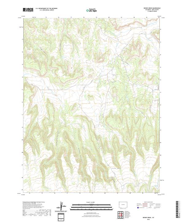 Bieser Creek, CO — USGS 7.5-minute topo (2022)