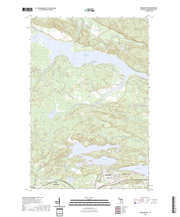 Negaunee SW, MI — USGS 7.5-minute topo (2023)
