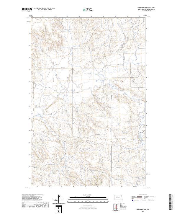 Medicine Butte, ND — USGS 7.5-minute topo (2024)