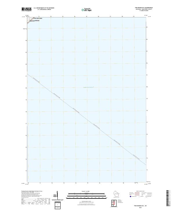 Two Rivers OE S, WI — USGS 7.5-minute topo (2022)