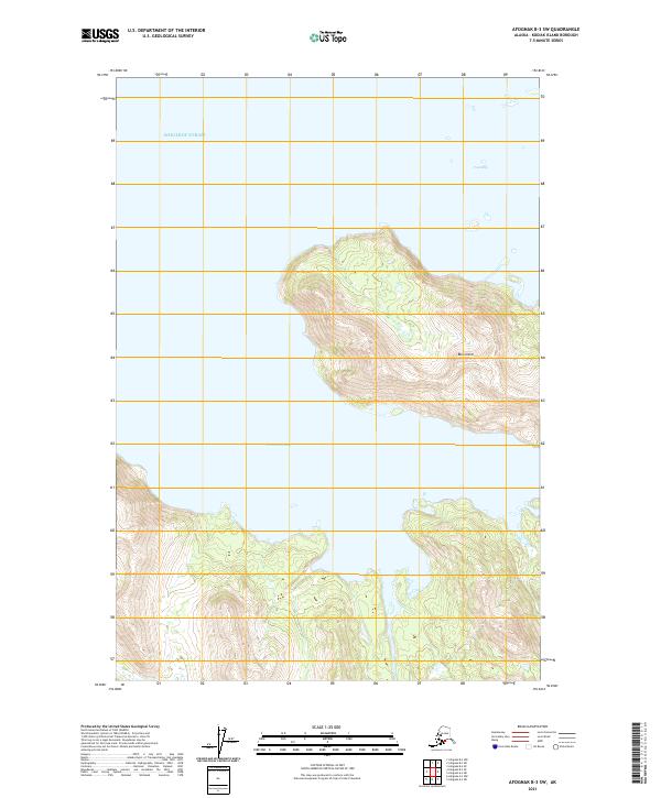 Afognak B-3 SW, AK — USGS 7.5-minute topo (2021)