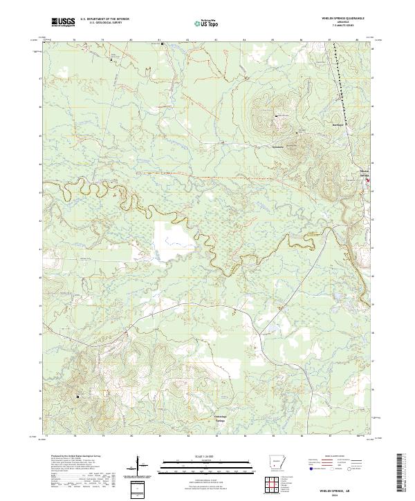 Whelen Springs, AR — USGS 7.5-minute topo (2024)