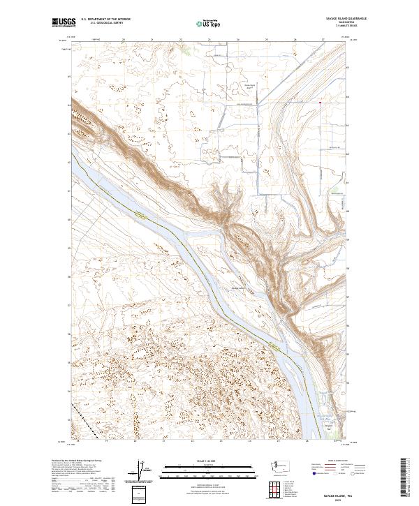 Savage Island, WA — USGS 7.5-minute topo (2023)