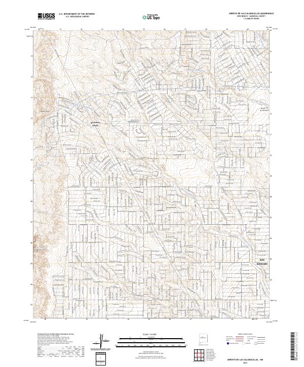 Arroyo de las Calabacillas, NM — USGS 7.5-minute topo (2023)