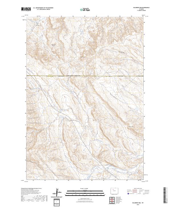 Hillberry Rim, WY — USGS 7.5-minute topo (2023)