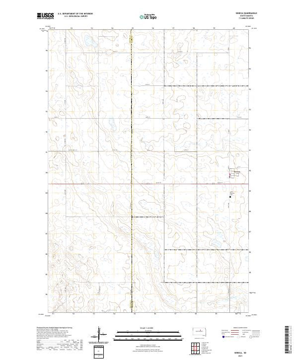 Seneca, SD — USGS 7.5-minute topo (2021)