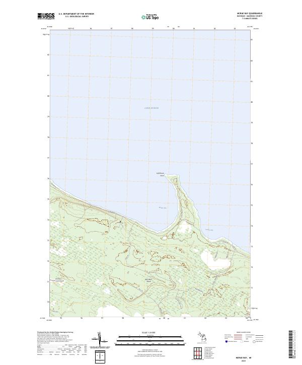 McRae Bay, MI — USGS 7.5-minute topo (2023)