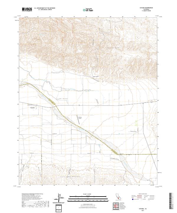 Cuyama, CA — USGS 7.5-minute topo (2021)