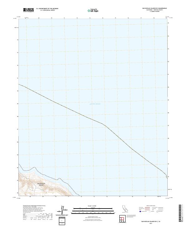 San Nicolas Island OE N, CA — USGS 7.5-minute topo (2021)