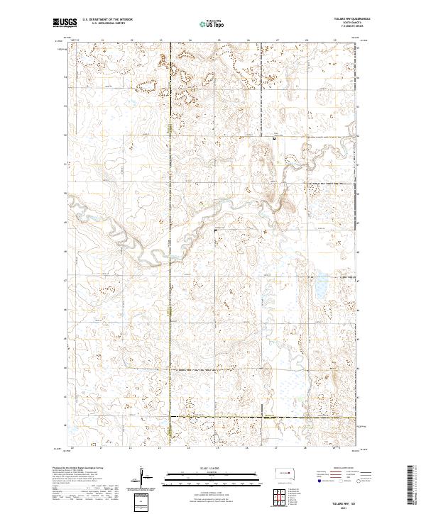 Tulare NW, SD — USGS 7.5-minute topo (2021)