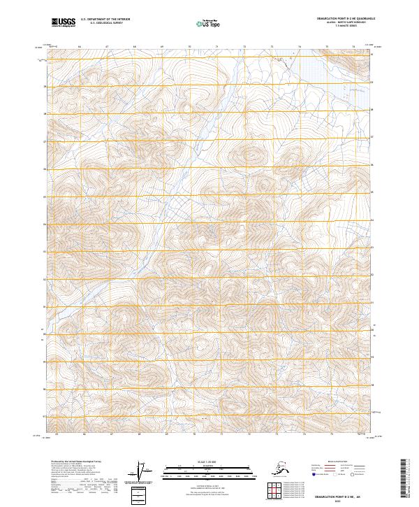 Demarcation Point B-2 NE, AK — USGS 7.5-minute topo (2023)