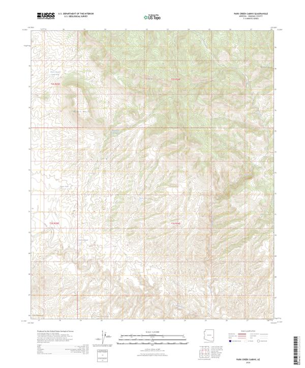 Park Creek Cabins, AZ — USGS 7.5-minute topo (2026)