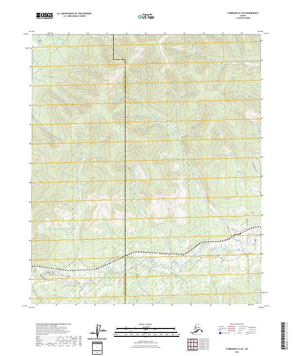 Fairbanks D-4 SE, AK — USGS 7.5-minute topo (2024)