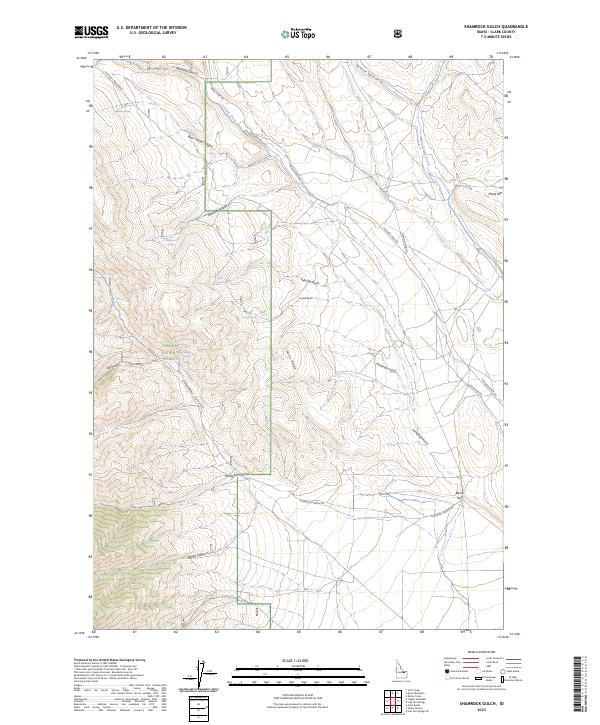 Shamrock Gulch, ID — USGS 7.5-minute topo (2023)