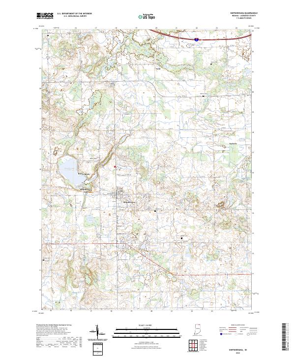 Shipshewana, IN — USGS 7.5-minute topo (2022)