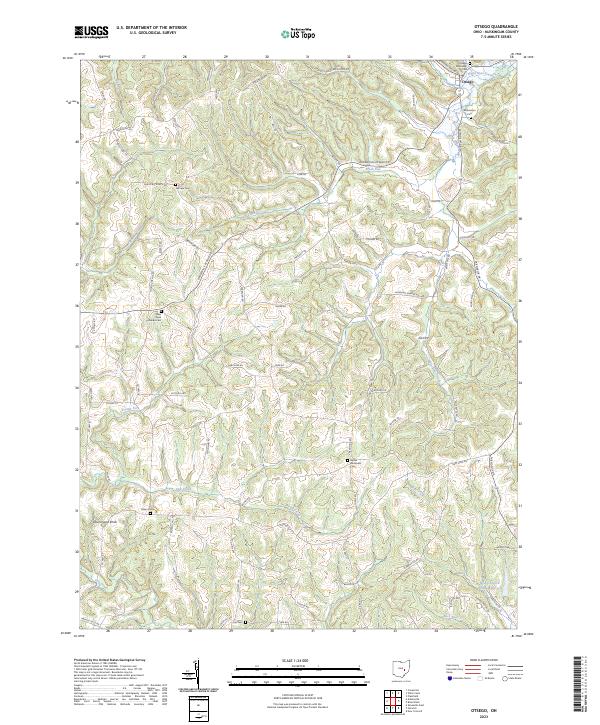 Otsego, OH — USGS 7.5-minute topo (2023)