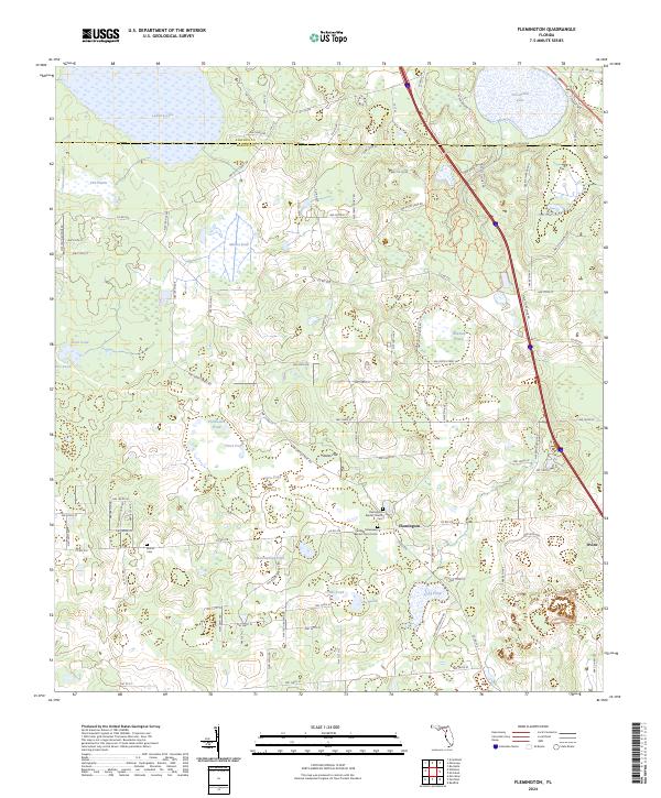 Flemington, FL — USGS 7.5-minute topo (2024)
