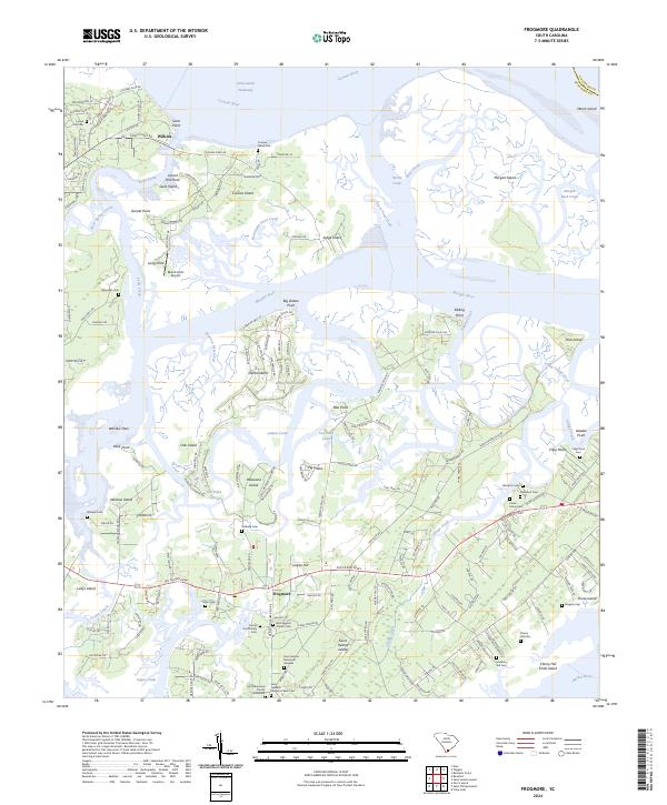 Frogmore, SC — USGS 7.5-minute topo (2024)