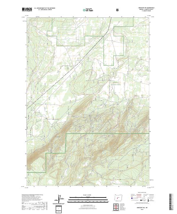 Crescent NE, OR — USGS 7.5-minute topo (2023)