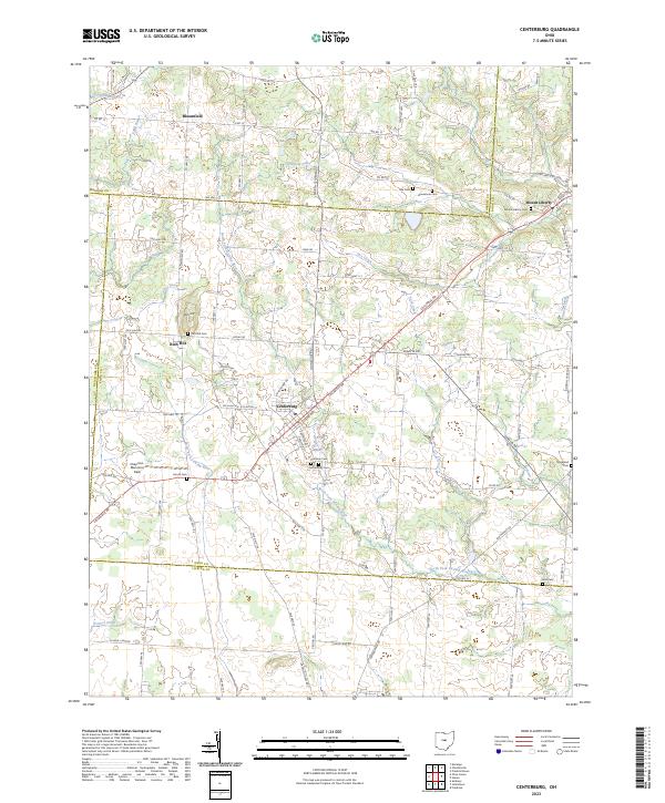 Centerburg, OH — USGS 7.5-minute topo (2023)