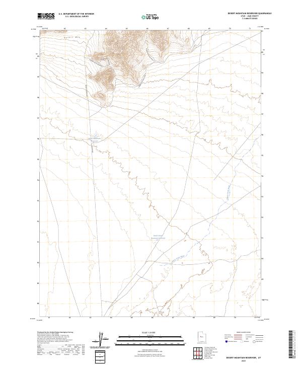 Desert Mountain Reservoir, UT — USGS 7.5-minute topo (2023)