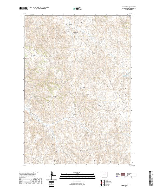 Carr Draw, WY — USGS 7.5-minute topo (2021)