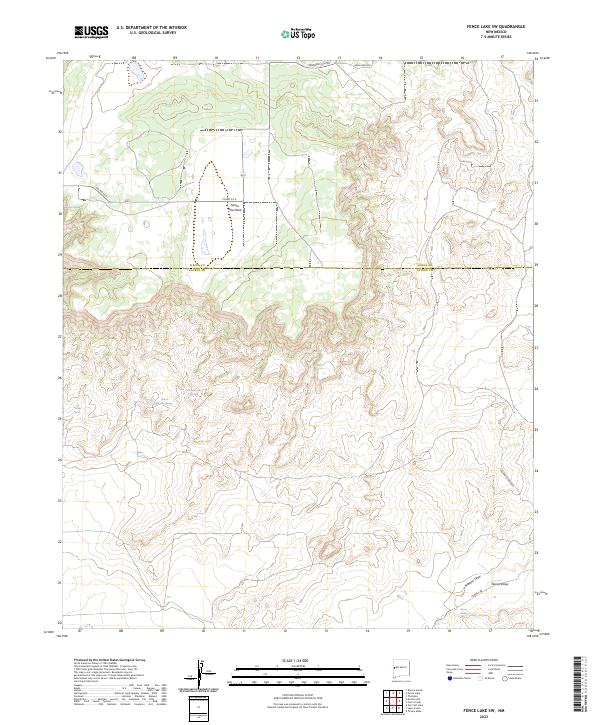 Fence Lake SW, NM — USGS 7.5-minute topo (2023)
