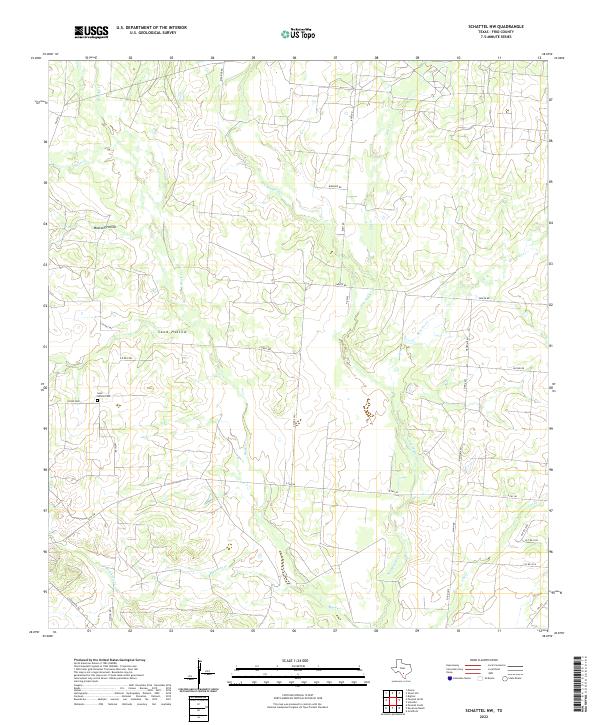 Schattel NW, TX — USGS 7.5-minute topo (2022)