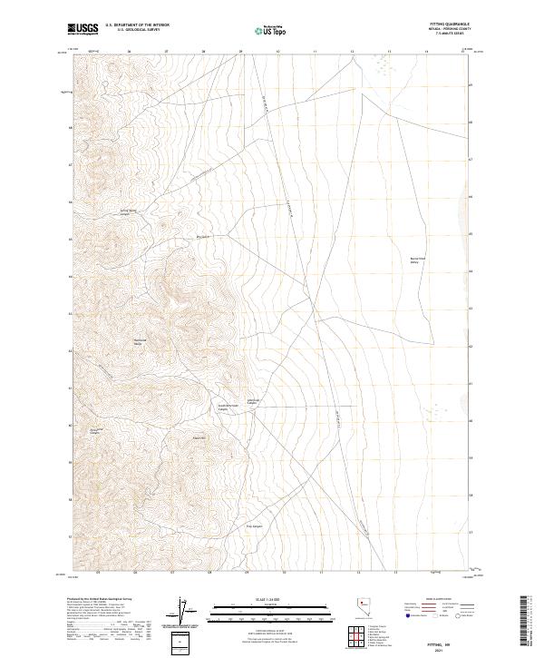 Fitting, NV — USGS 7.5-minute topo (2021)