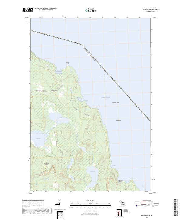 Drummond SE, MI — USGS 7.5-minute topo (2023)