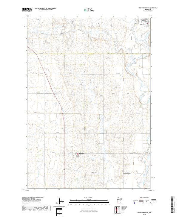 Edgerton South, MN — USGS 7.5-minute topo (2022)