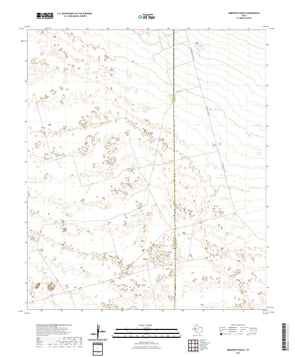 Amburgey Ranch, TX — USGS 7.5-minute topo (2022)