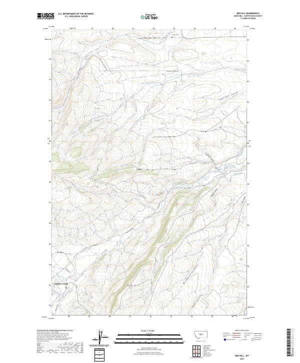 Red Hill, MT — USGS 7.5-minute topo (2024)