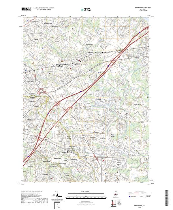 Moorestown, NJ — USGS 7.5-minute topo (2023)