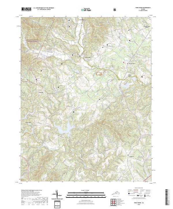 Piney River, VA — USGS 7.5-minute topo (2022)