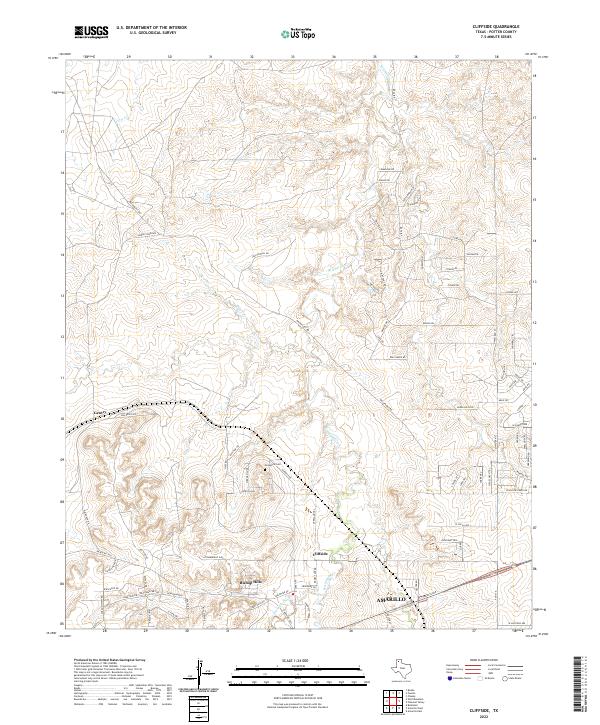 Cliffside, TX — USGS 7.5-minute topo (2022)