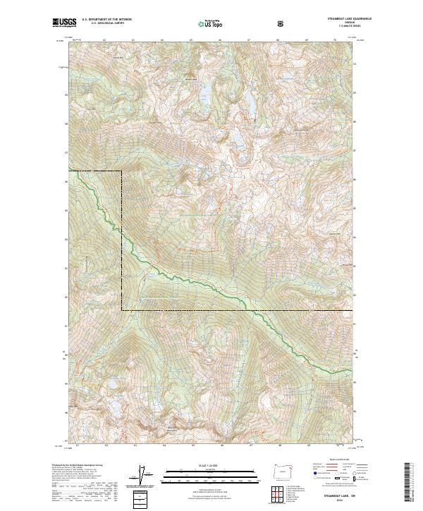 Steamboat Lake, OR — USGS 7.5-minute topo (2024)