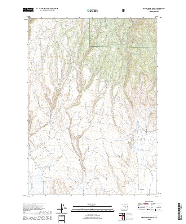 Devine Ridge South, OR — USGS 7.5-minute topo (2023)