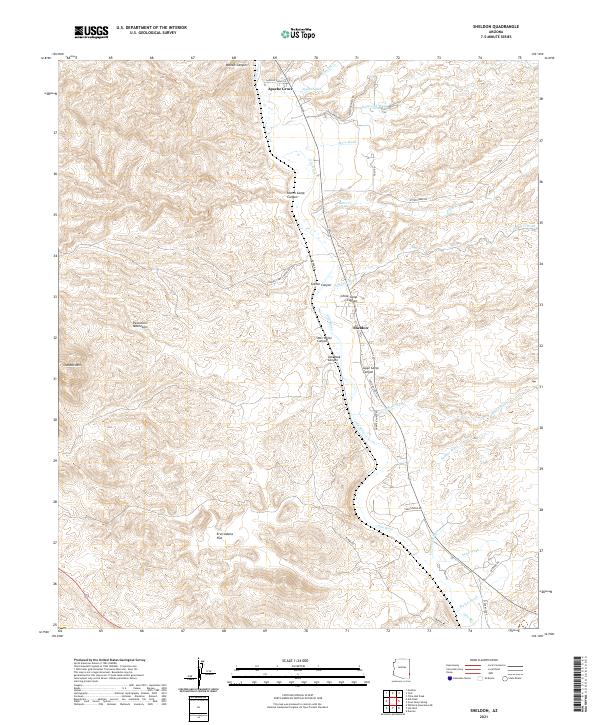 Sheldon, AZ — USGS 7.5-minute topo (2021)