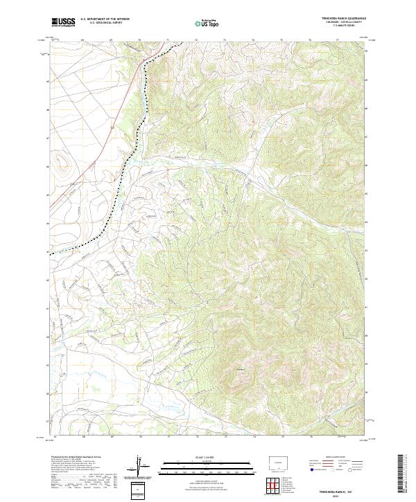 Trinchera Ranch, CO — USGS 7.5-minute topo (2022)