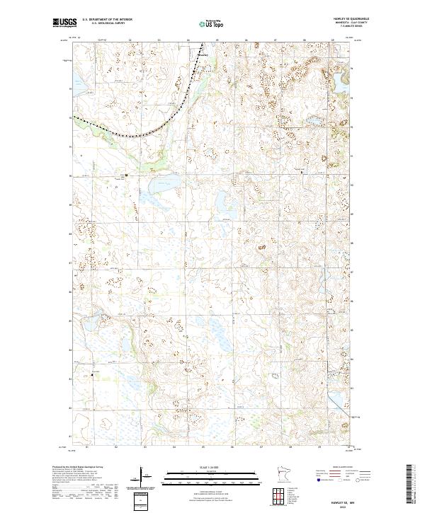 Hawley SE, MN — USGS 7.5-minute topo (2022)