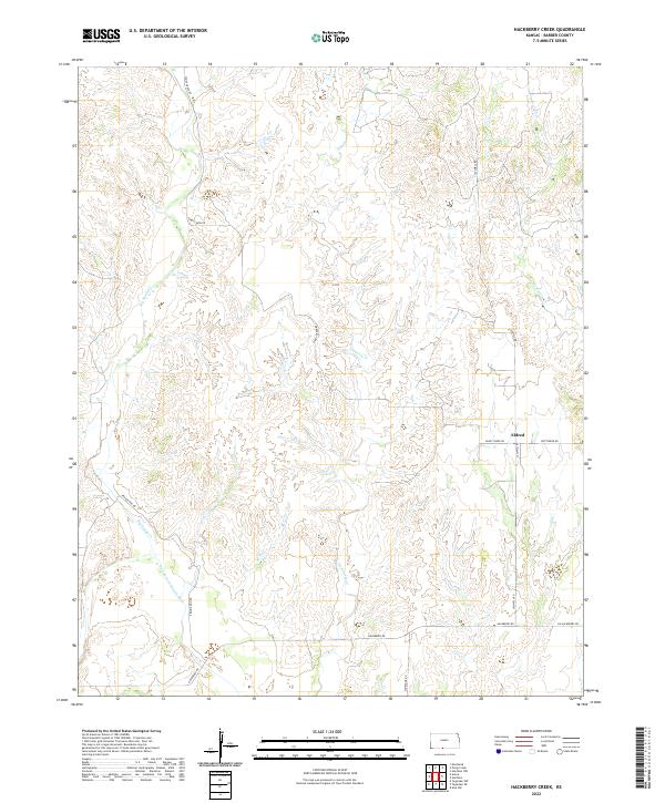 Hackberry Creek, KS — USGS 7.5-minute topo (2022)
