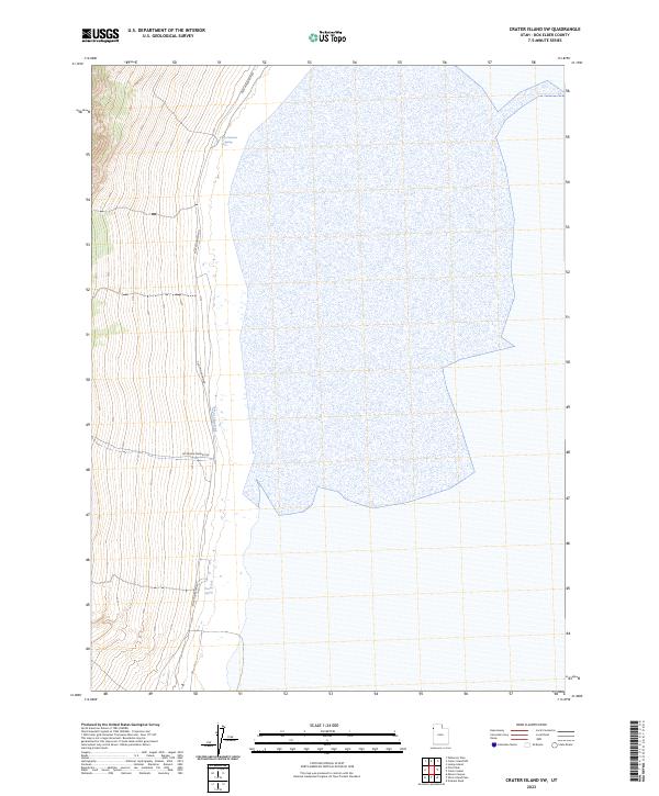Crater Island SW, UT — USGS 7.5-minute topo (2023)