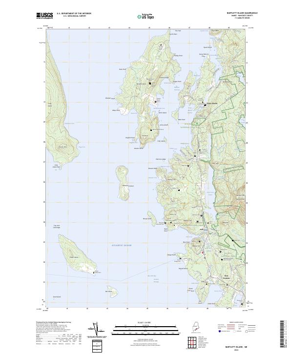 Bartlett Island, ME — USGS 7.5-minute topo (2024)