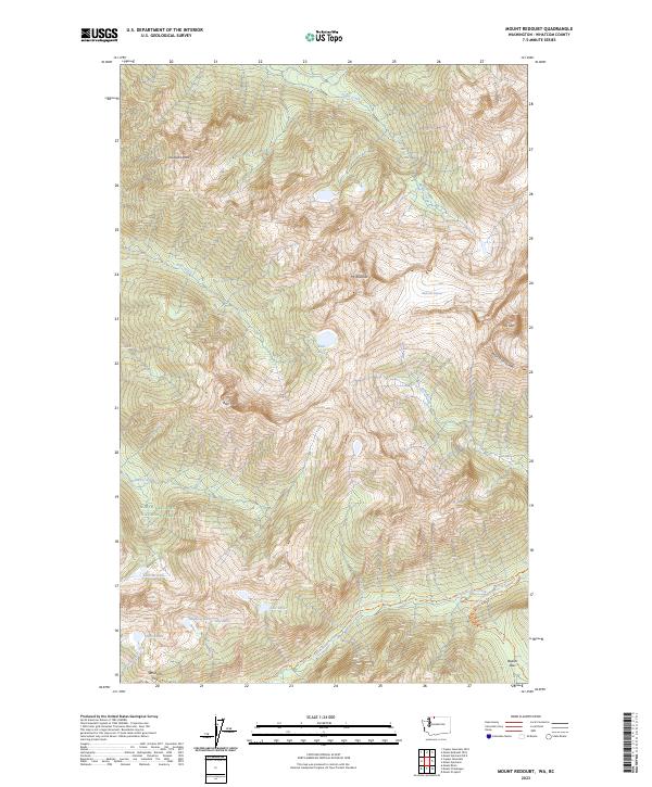 Mount Redoubt, WA-BC — USGS 7.5-minute topo (2023)